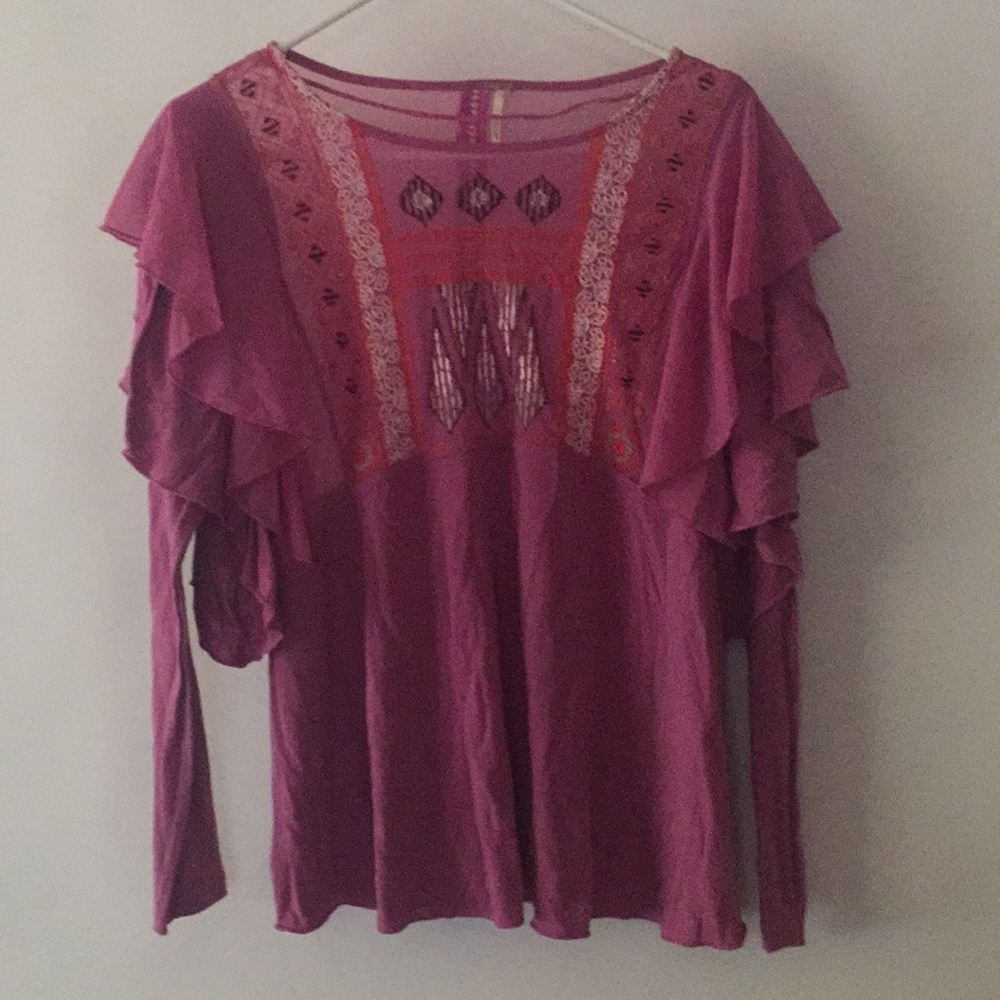 Free people La Cienega embroidered long sleeves S
